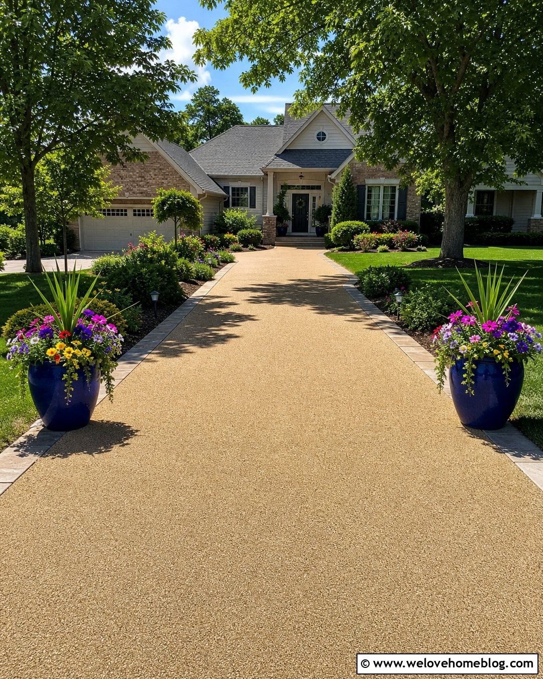 Driveway Plant Pots With Seasonal Flowers - 20 Driveway Plant Pots Ideas