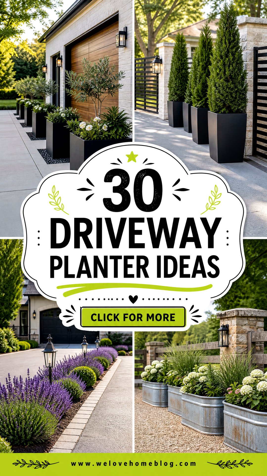 30 Driveway Planter Ideas for a Warm Welcoming Entrance - 30 Driveway Planter Ideas for a Warm, Welcoming Entrance