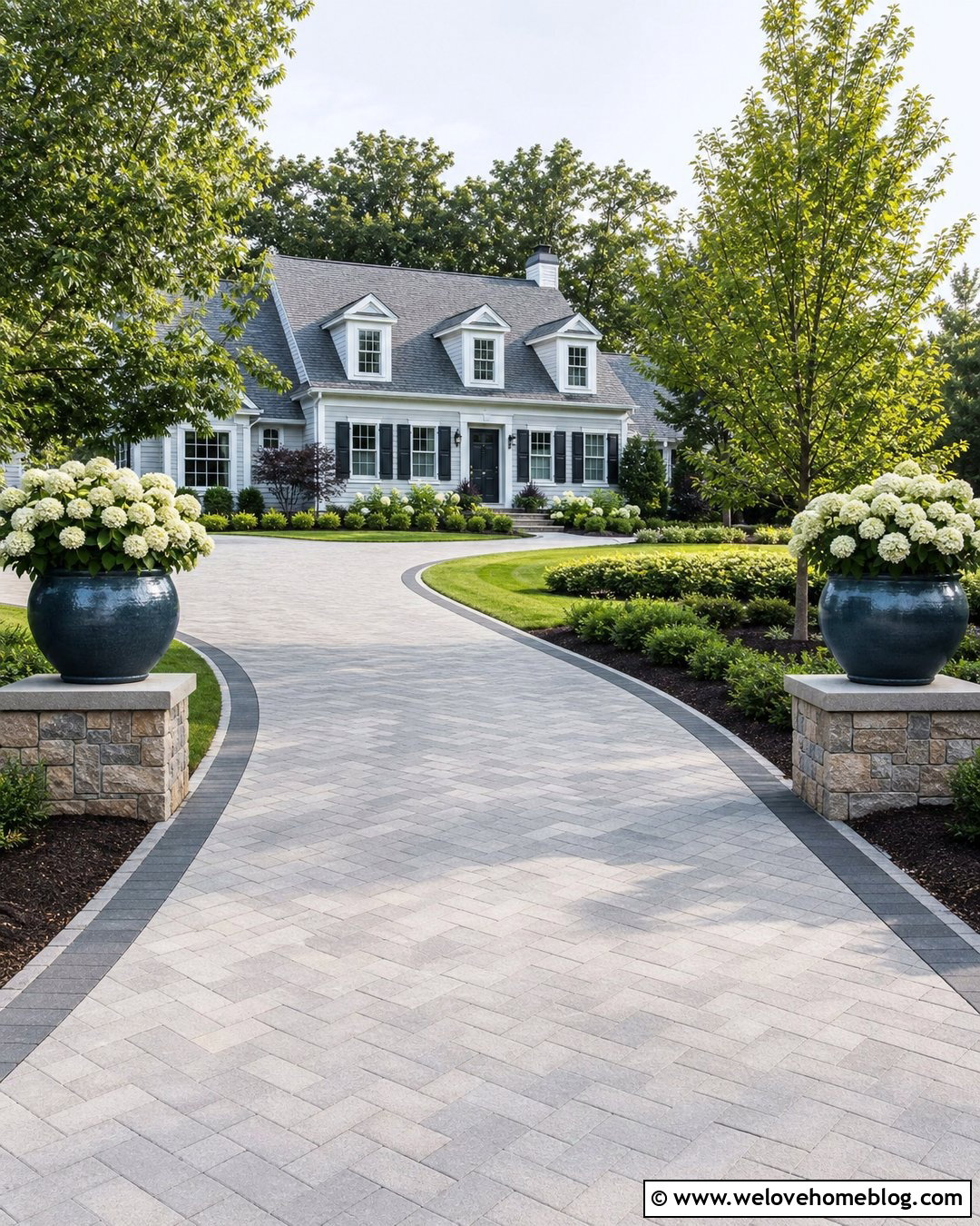 Driveway Planters With Hydrangeas - 30 driveway planter ideas