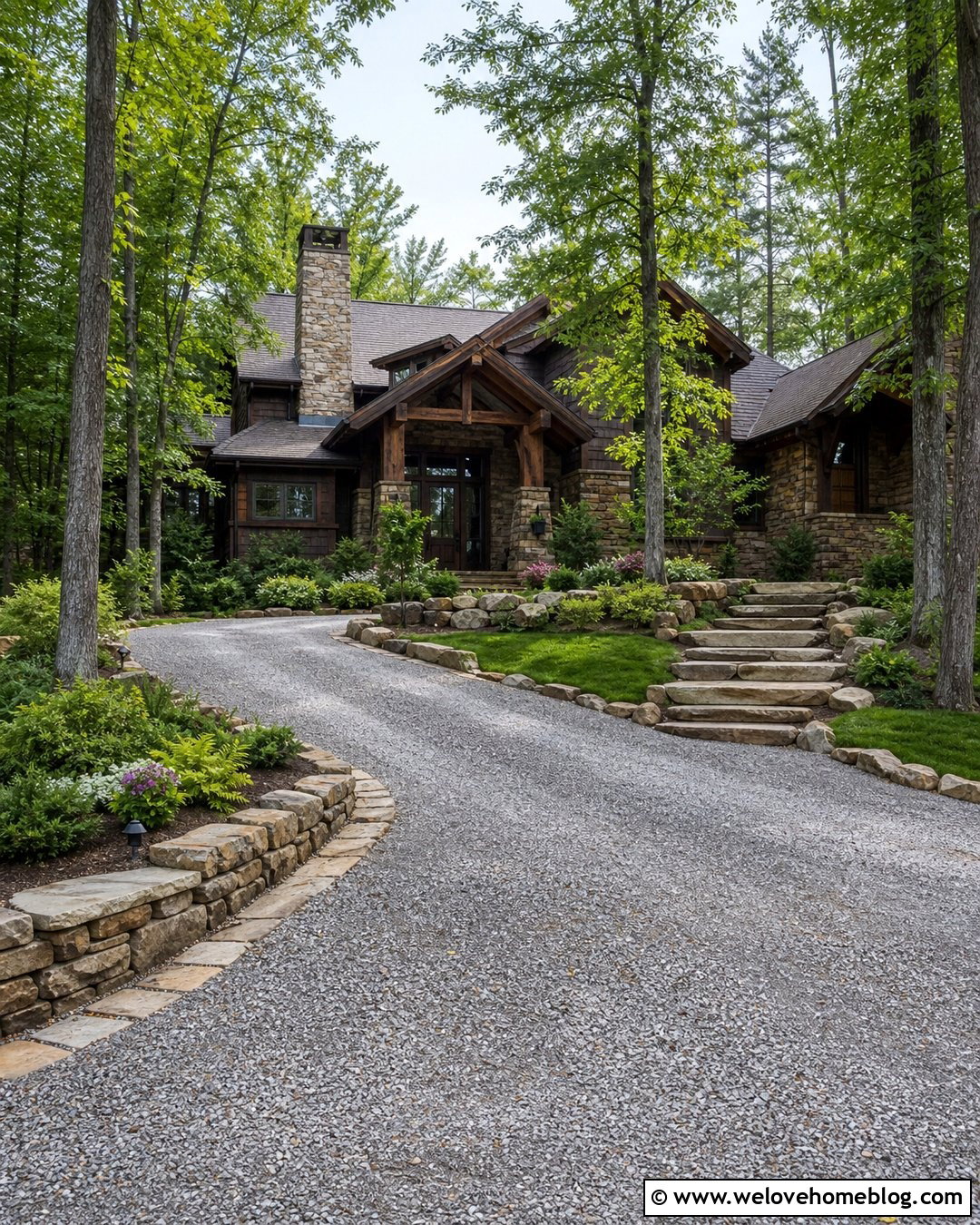 Driveway Planters With Natural Stone - 30 driveway planter ideas