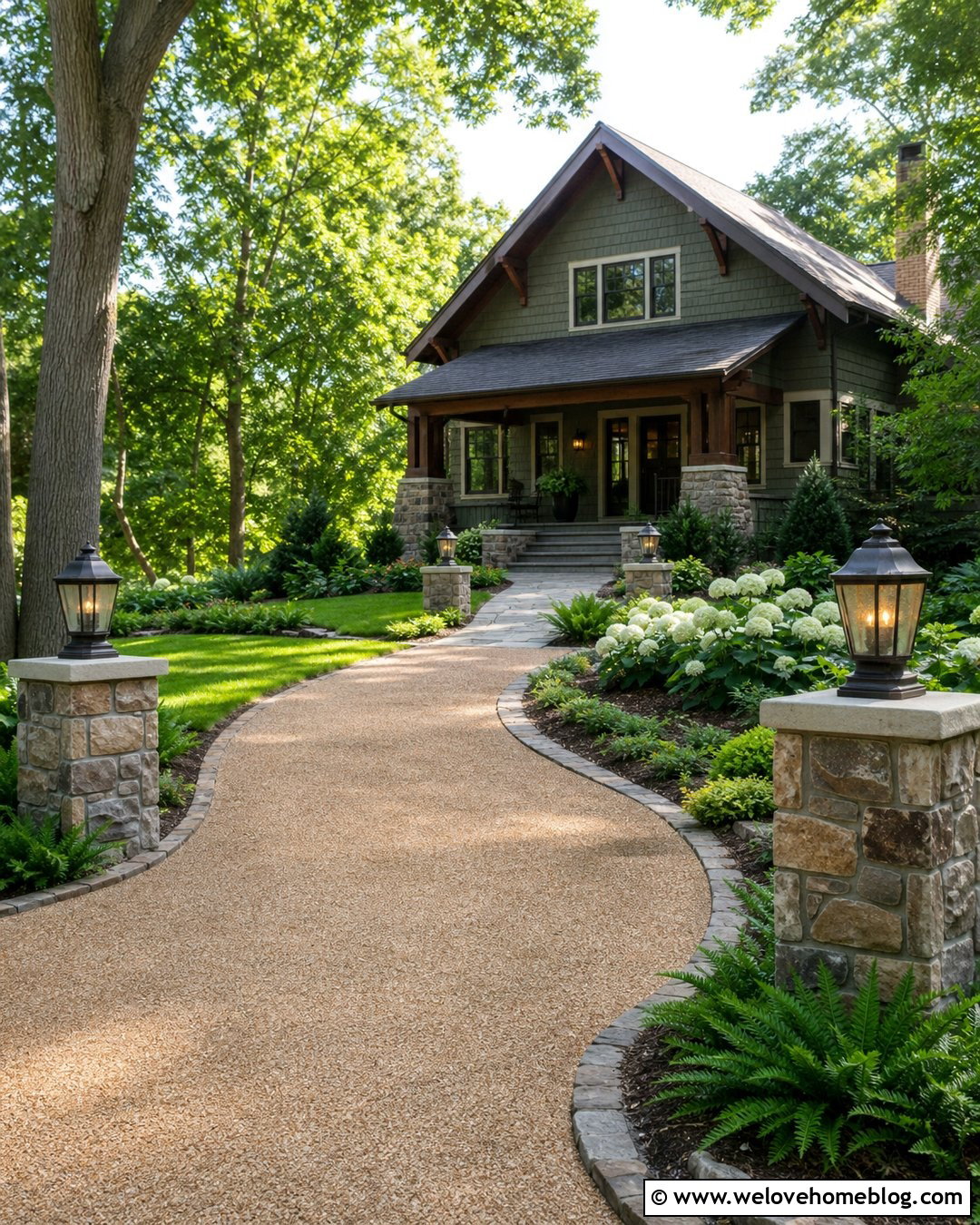 Driveway Posts With Matching Walkway Pillars - 20 end of driveway post ideas