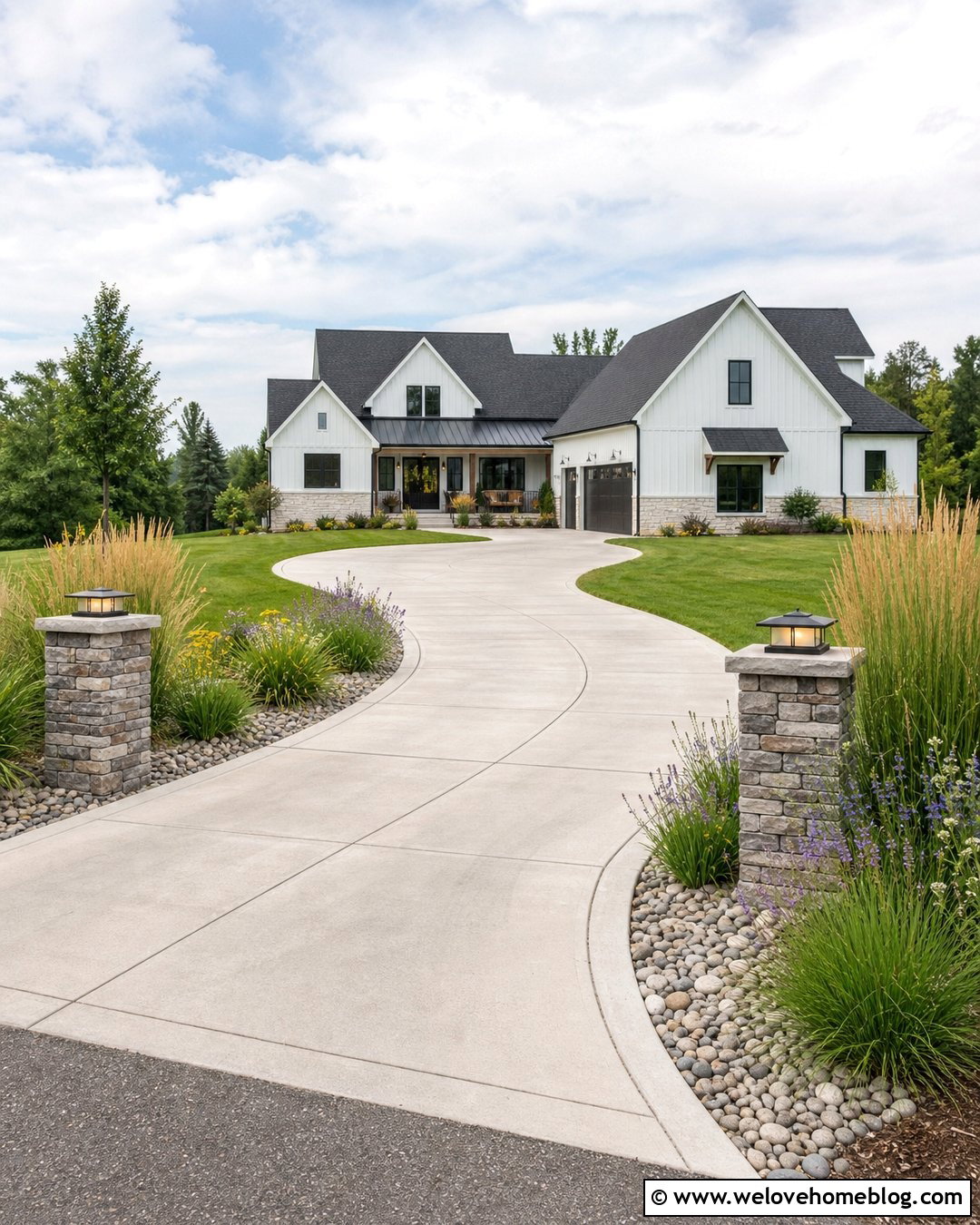 20 End of Driveway Post Ideas That Add Charming Curb Appeal
