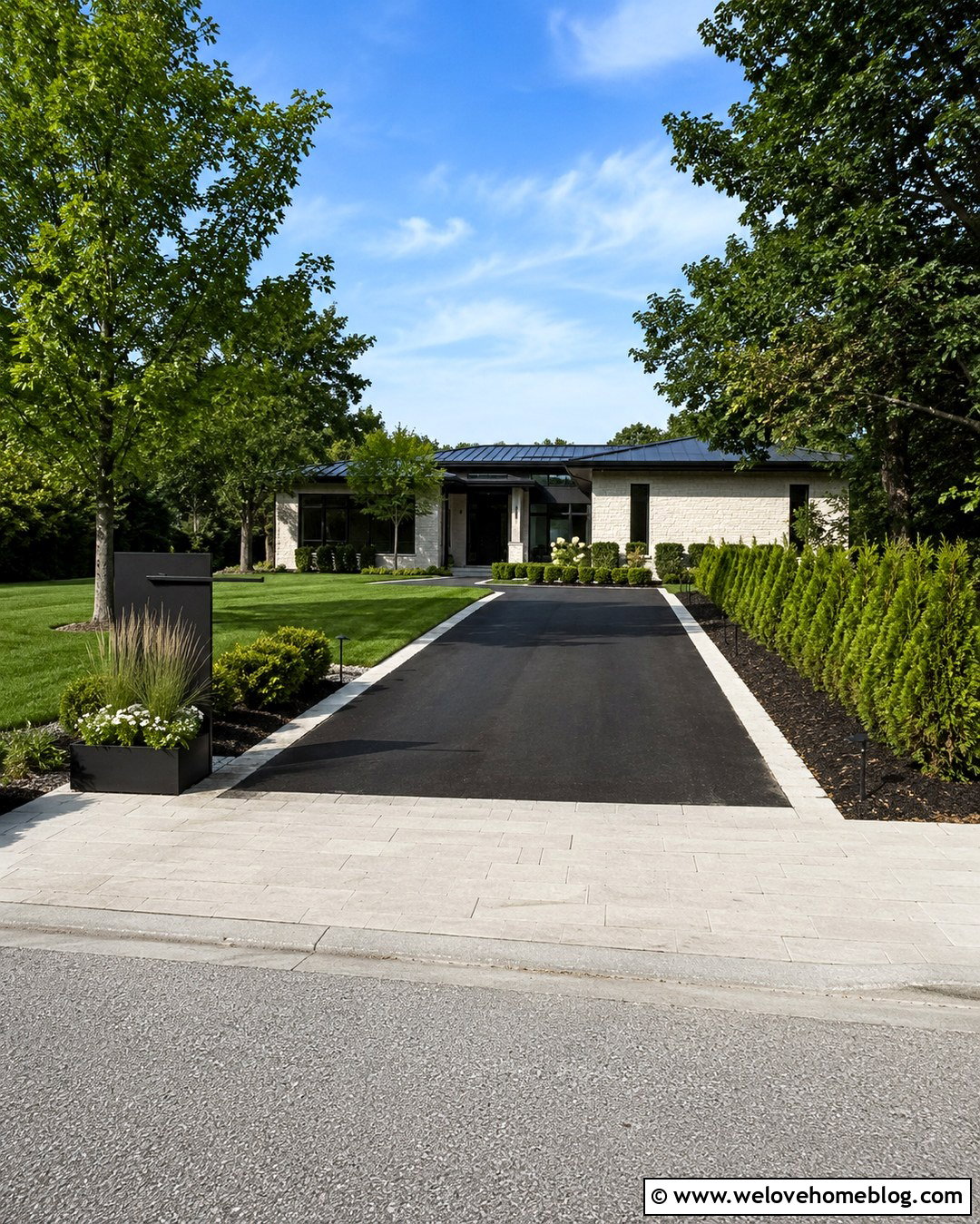Driveway Pots With Address Signs - 20 Driveway Pots Ideas