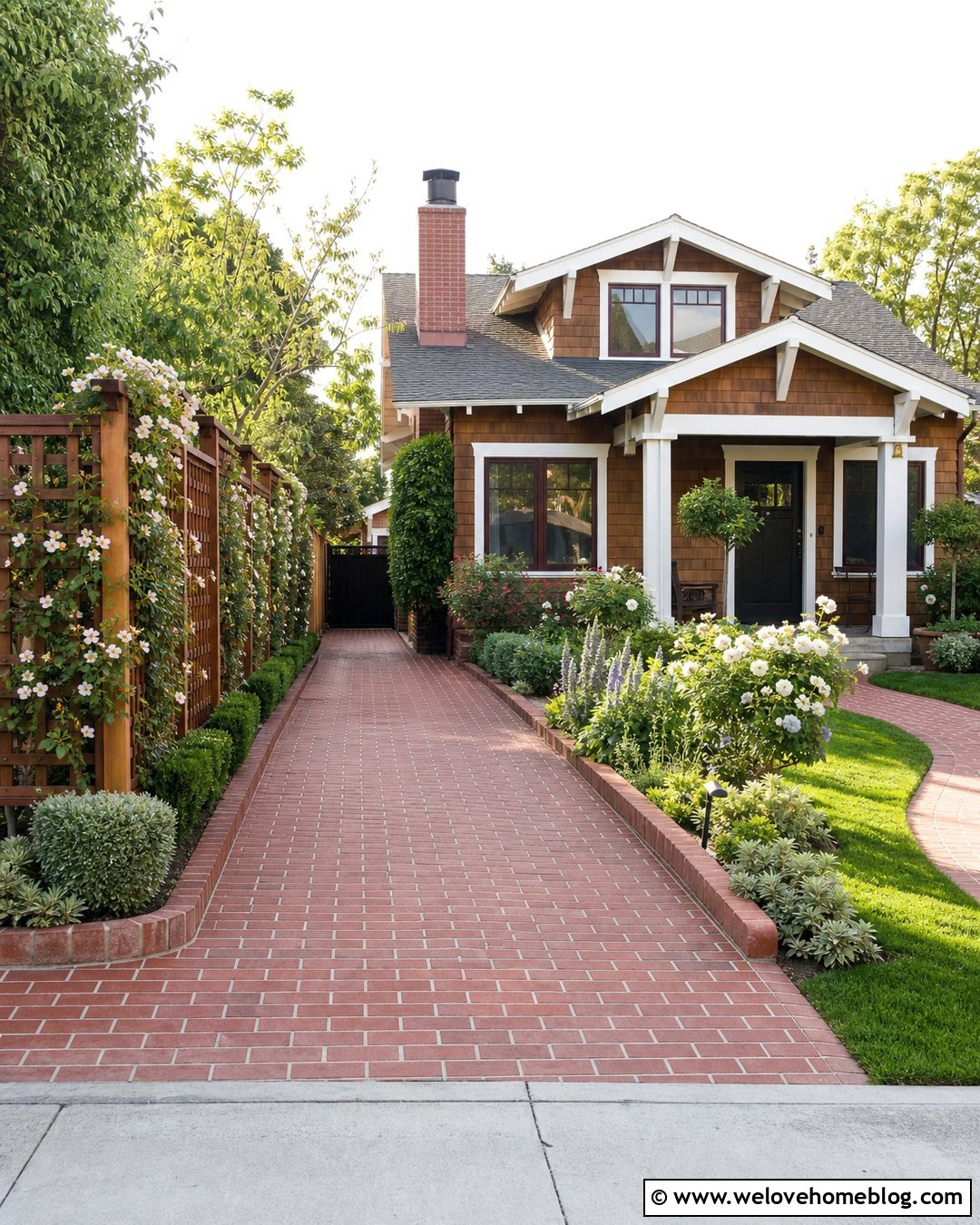 Driveway Privacy With Trellis Panels And Vines - 25 Driveway Privacy Ideas