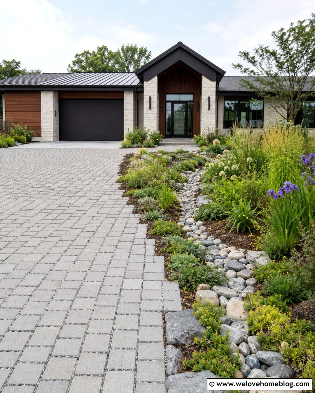 Driveway Rain Garden Bed - 20 garden bed along driveway ideas