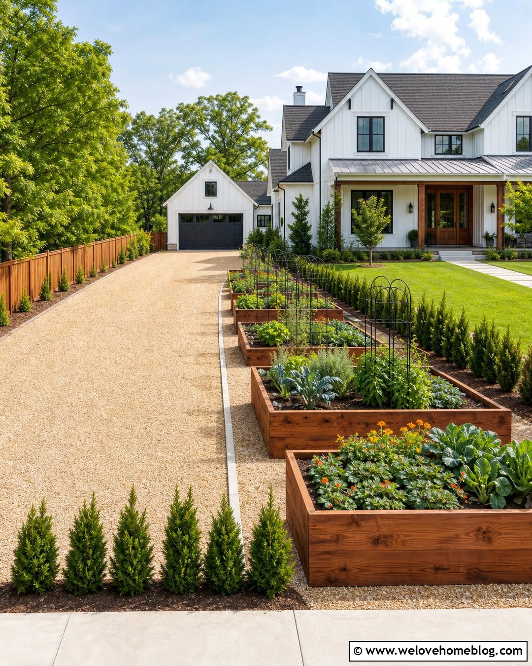 Driveway Raised Vegetable Beds - 20 Driveway Raised Beds Ideas