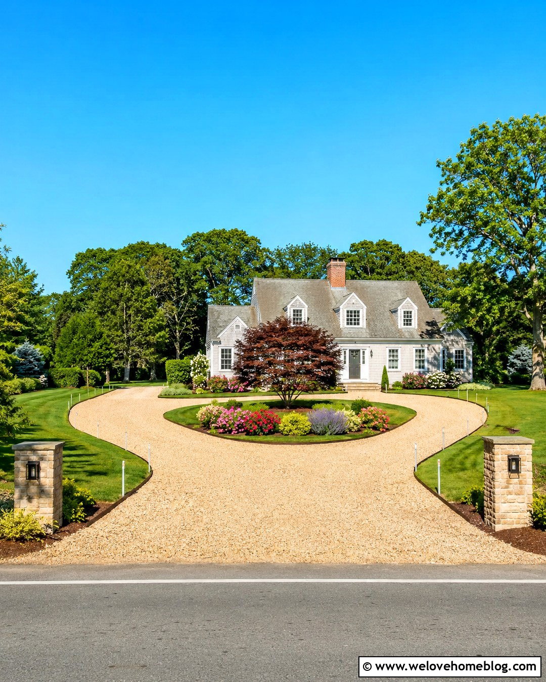 Driveway Reflectors With A Horseshoe Driveway - 20 Driveway Reflectors Ideas