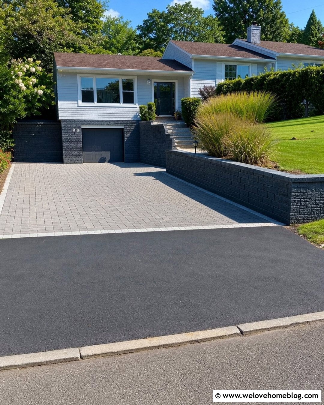 Driveway Retaining Wall With Parking Pad - 35 Driveway Retaining Wall Ideas