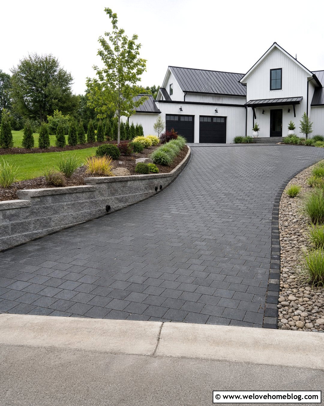 Driveway Retaining Wall With Water Drainage - 35 Driveway Retaining Wall Ideas