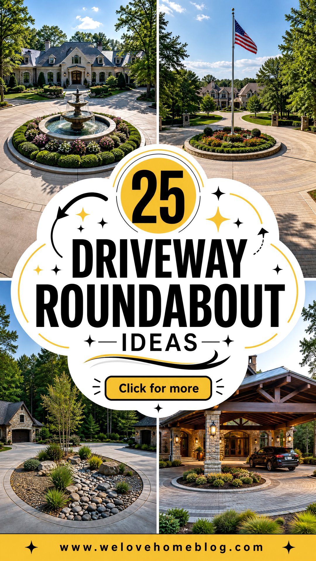 25 Driveway Roundabout Ideas for a Grand Graceful Entrance - 25 Driveway Roundabout Ideas for a Grand, Graceful Entrance