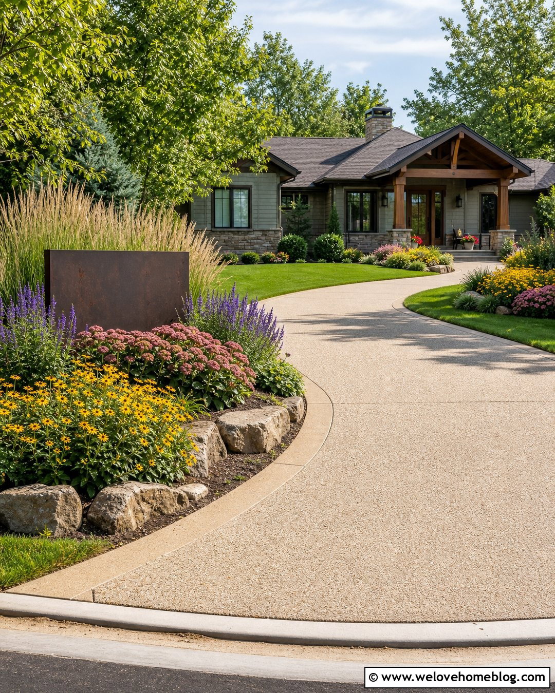 Driveway Sign In Flower Bed - 30 Driveway Signs Entrance Ideas