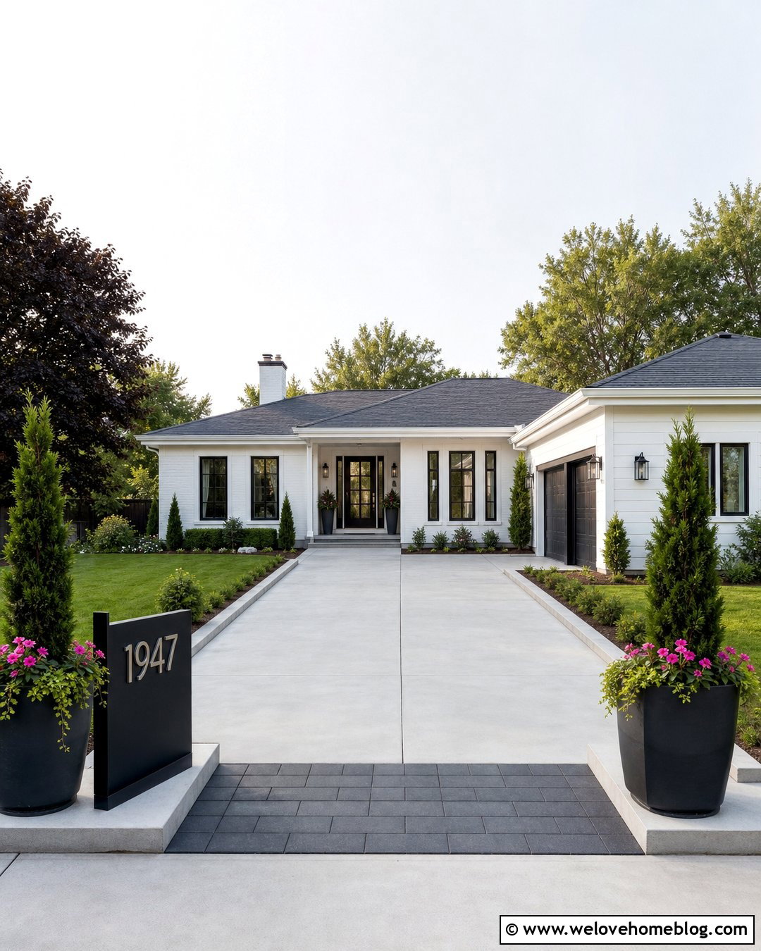 Driveway Sign With Planters - 30 Driveway Signs Entrance Ideas