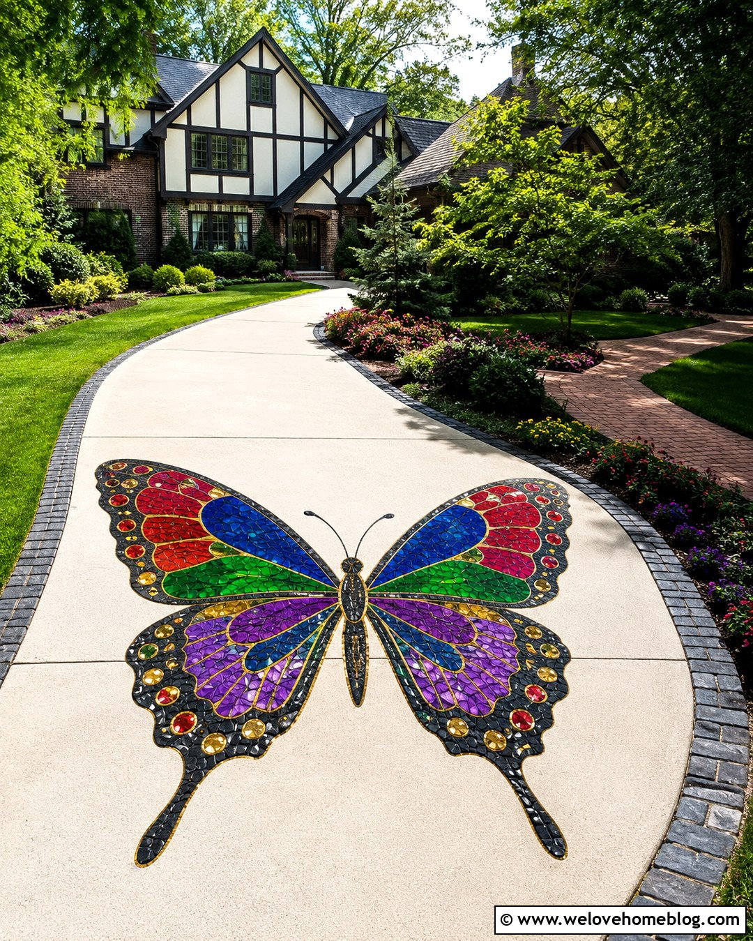 Driveway Stained Glass Art - 20 Driveway Art Projects Ideas