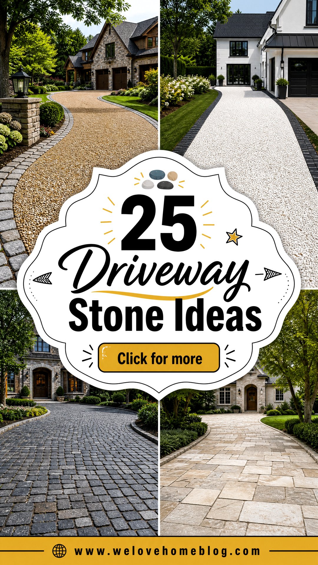 25 Driveway Stone Ideas for a Striking Welcoming Entrance - 25 Driveway Stone Ideas for a Striking, Welcoming Entrance