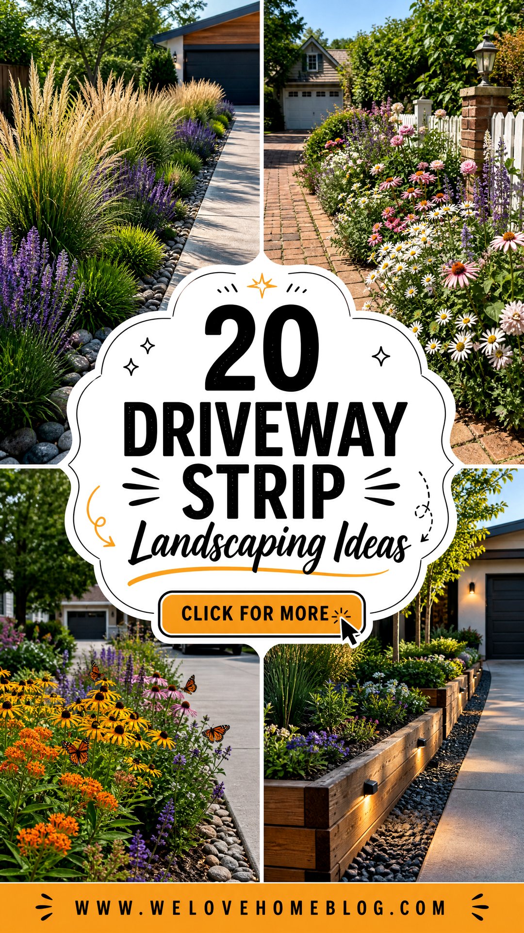 20 Driveway Strip Landscaping Ideas for Easy Curb Appeal - 20 Driveway Strip Landscaping Ideas for Easy Curb Appeal