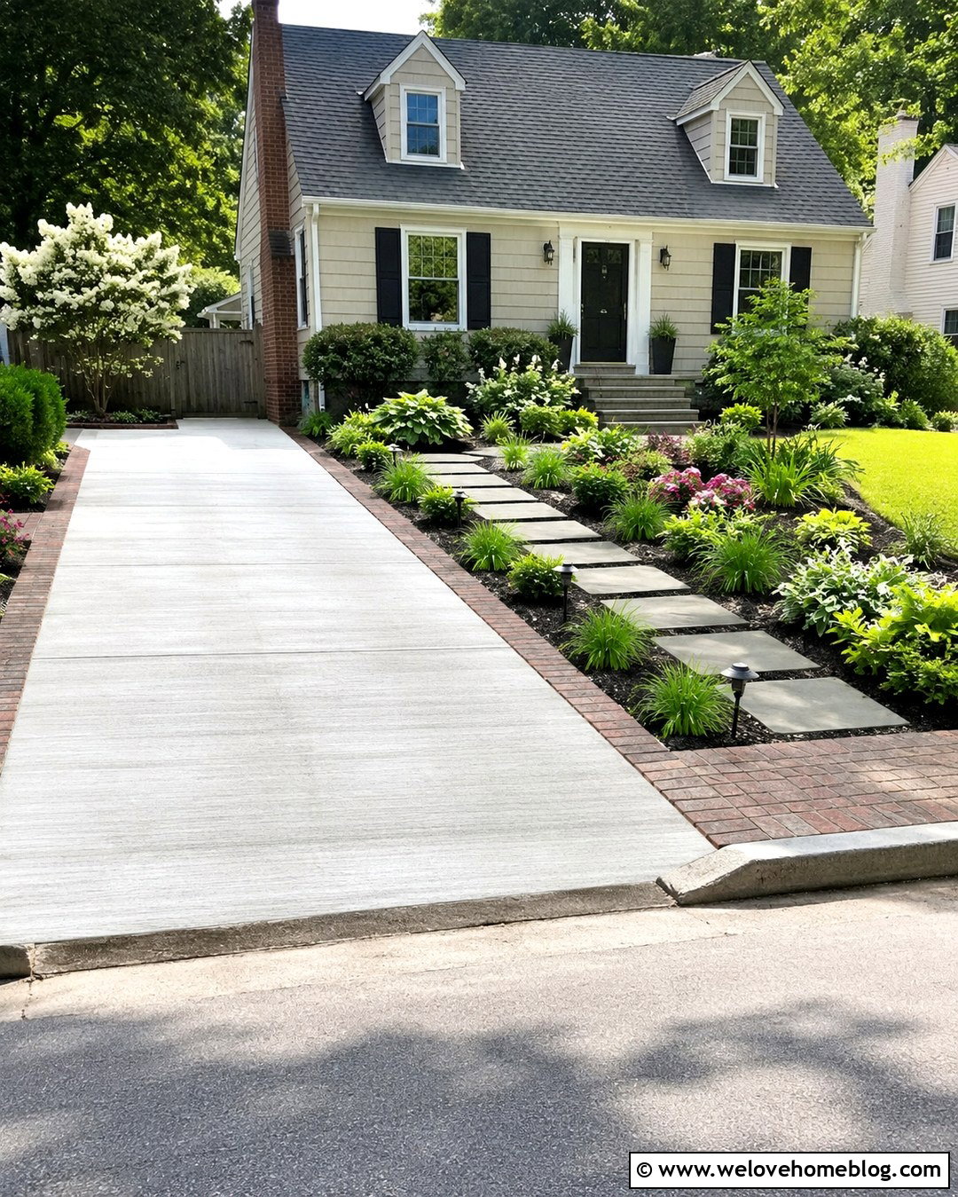 Driveway Strip With Stepping Stones - 20 driveway strip landscaping ideas