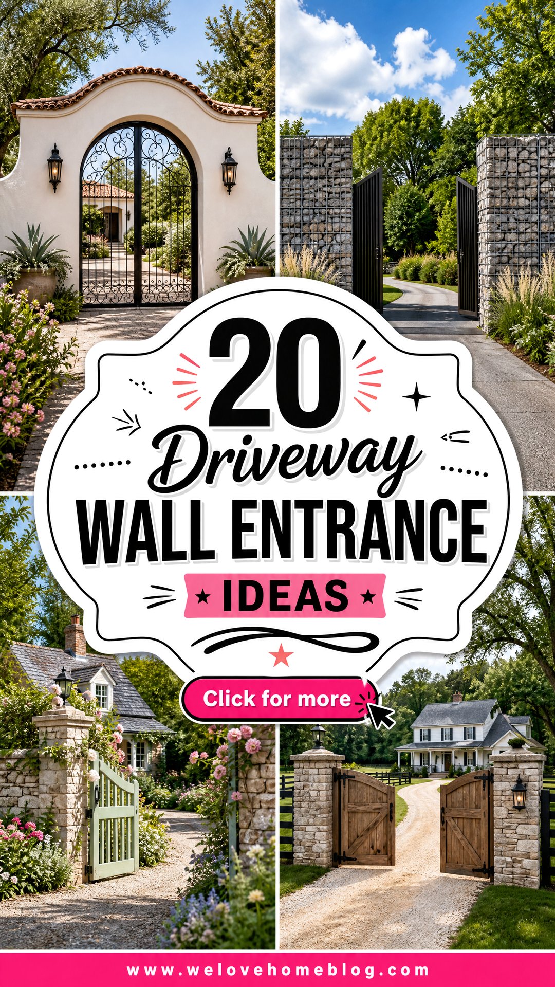 20 Driveway Wall Entrance Ideas for a Striking First Impression - 20 Driveway Wall Entrance Ideas for a Striking First Impression