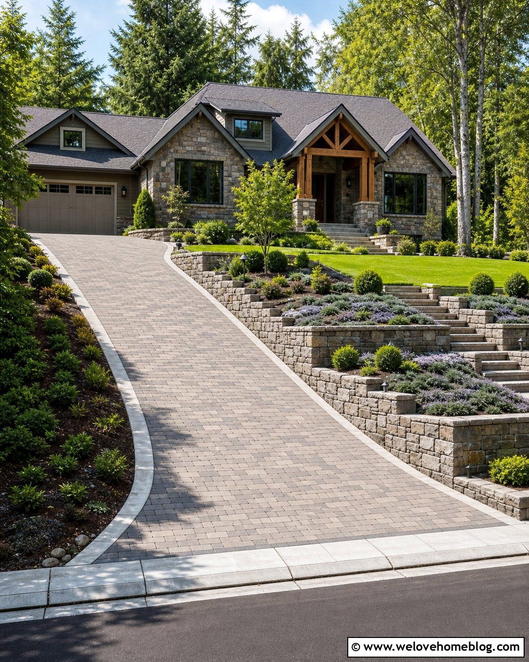 Driveway Widening With A Retaining Wall - 30 Widening Driveway Ideas