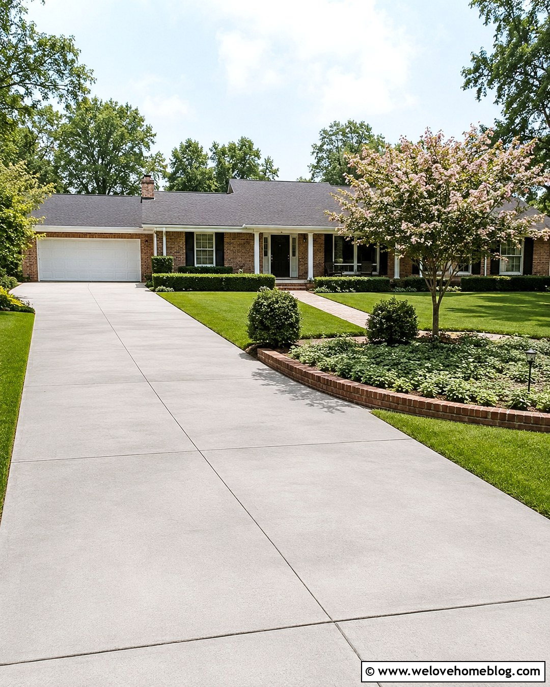 Driveway With A Dwarf Tree And Ground Cover - 20 driveway small front garden ideas