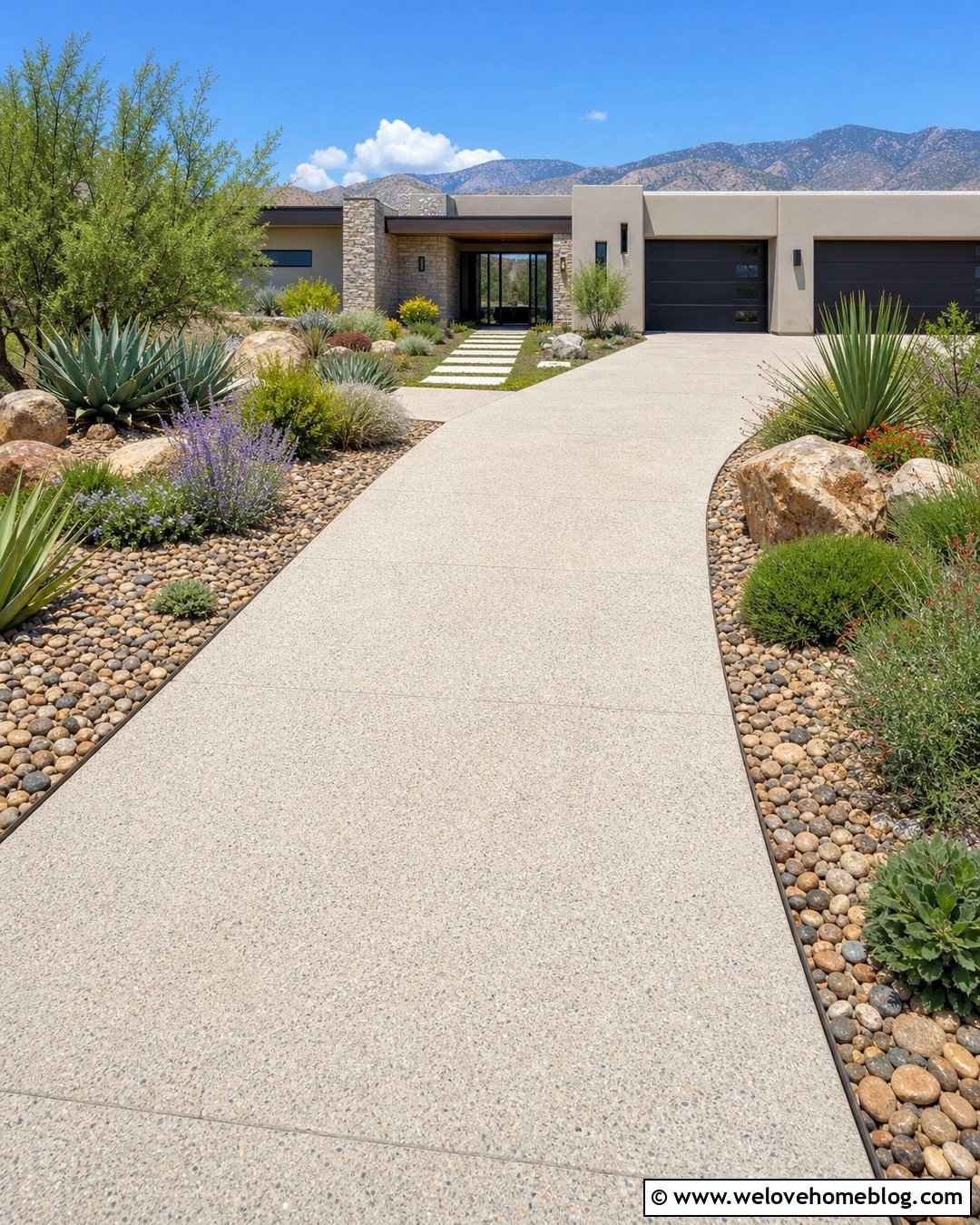 Driveway With Drought Tolerant Front Yard Landscaping - 20 front yard with driveway landscaping ideas