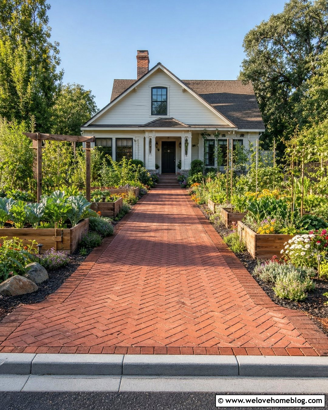 Driveway With Edible Front Garden - 20 garden with driveway ideas
