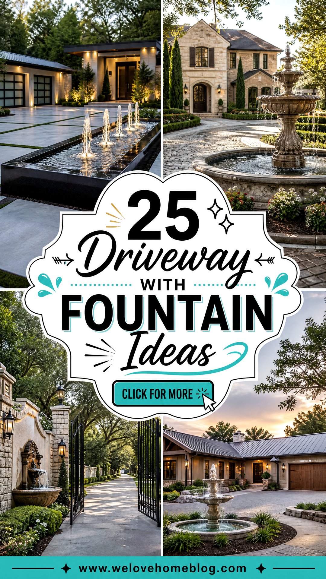 25 Driveway With Fountain Ideas for an Elegant First Look - 25 Driveway With Fountain Ideas for an Elegant First Look