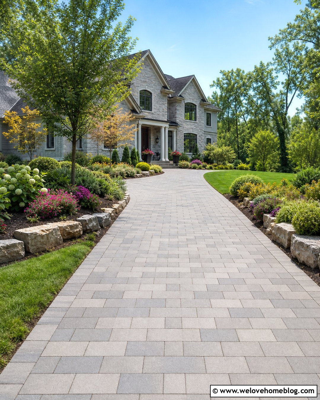 Driveway With Mixed Shrubs And Small Trees - 40 landscaping along driveway ideas