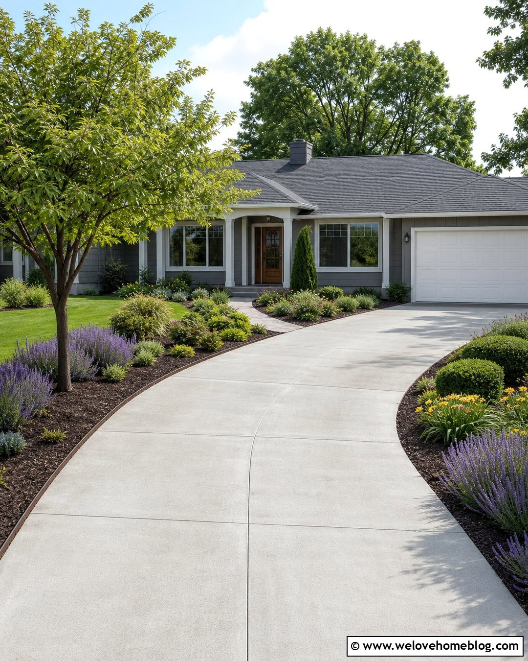Driveway With Mulch Garden Beds - 40 driveway front garden ideas