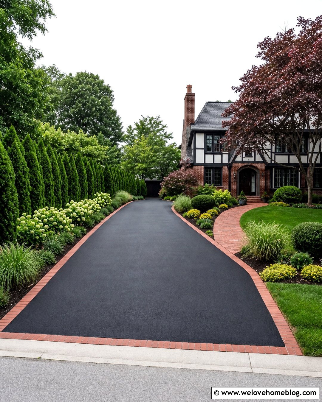 Driveway With Privacy Hedge And Layered Planting - 25 landscaping around driveway ideas
