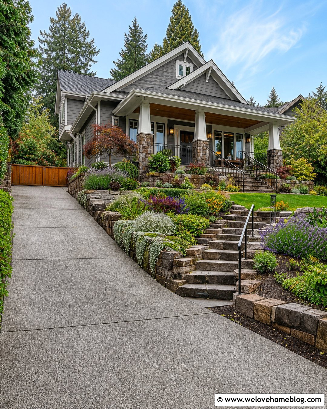 Driveway With Raised Front Garden Beds - 40 driveway front garden ideas