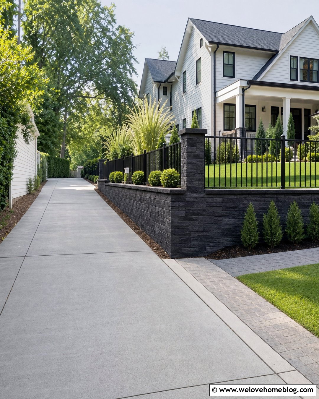 Driveway With Retaining Wall And Fence - 25 Driveway With Retaining Wall Ideas