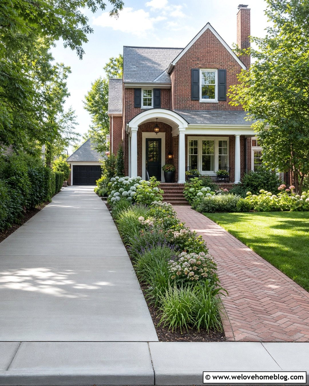 Driveway With Separate Front Walkway - 40 driveway front garden ideas