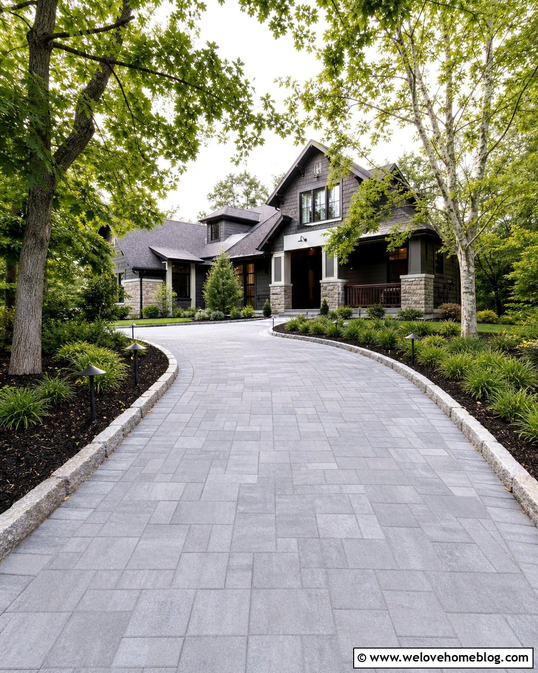 Driveway With Trees And Lighting On Both Sides - 25 Driveway With Trees On Both Sides Ideas