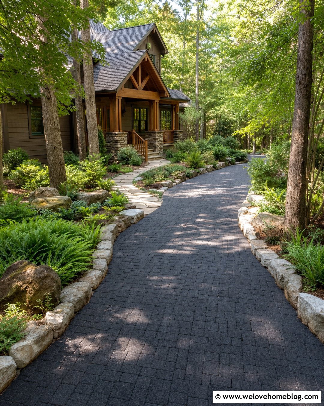 Driveway With Woodland Front Garden - 40 driveway front garden ideas