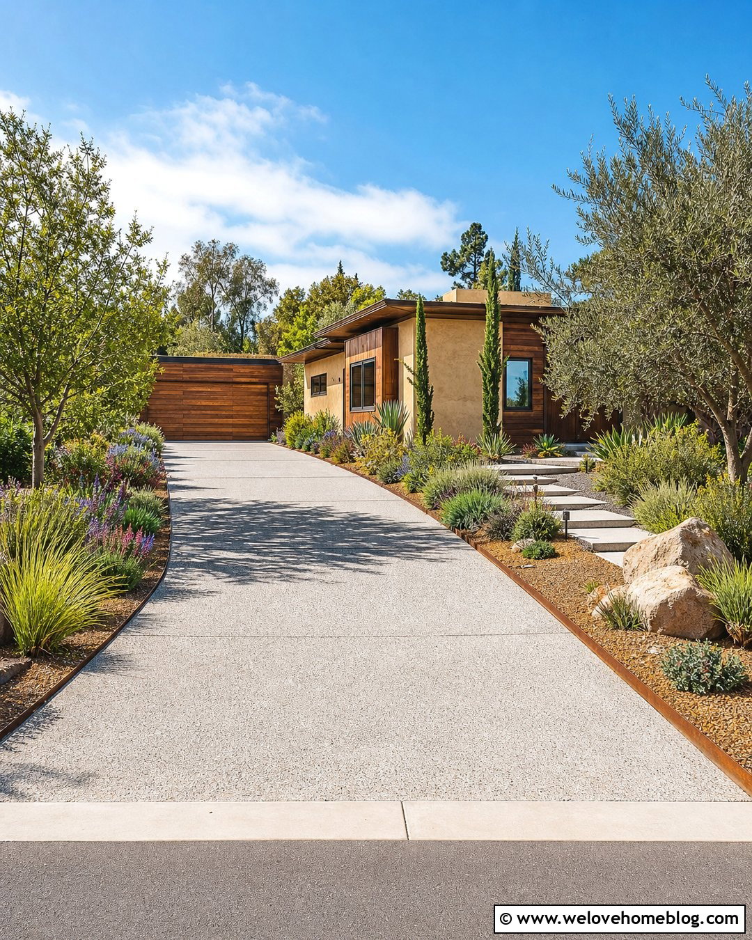Drought Tolerant Modern Driveway - 45 modern driveway ideas
