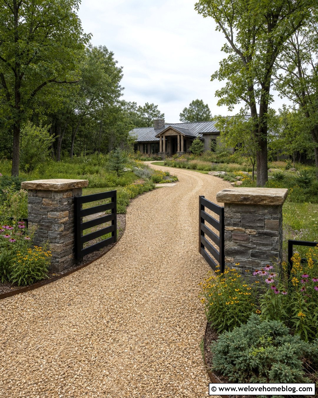 20 Stone Driveway Entrance Columns Ideas for Grand Curb Appeal