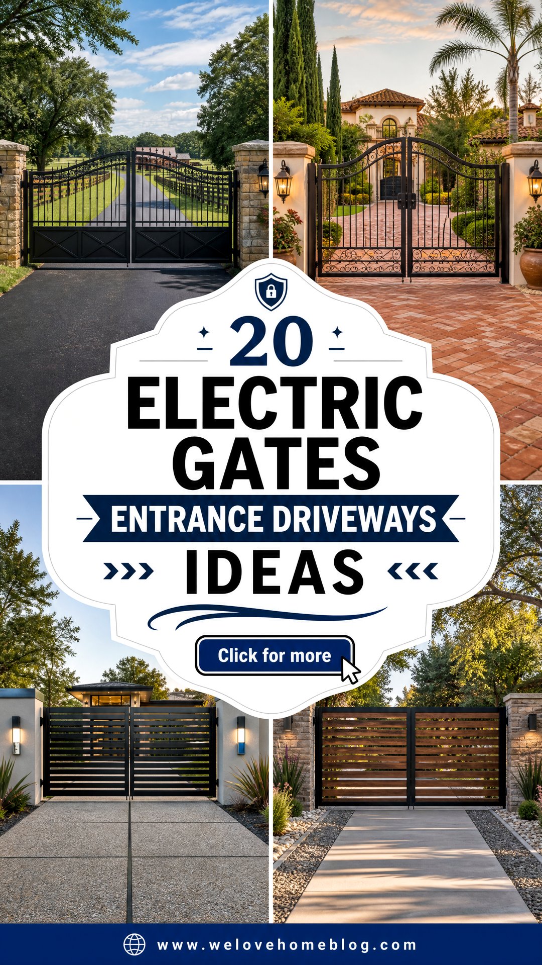 20 Electric Gates Entrance Driveways Ideas for Modern Homes - 20 Electric Gates Entrance Driveways Ideas for Modern Homes