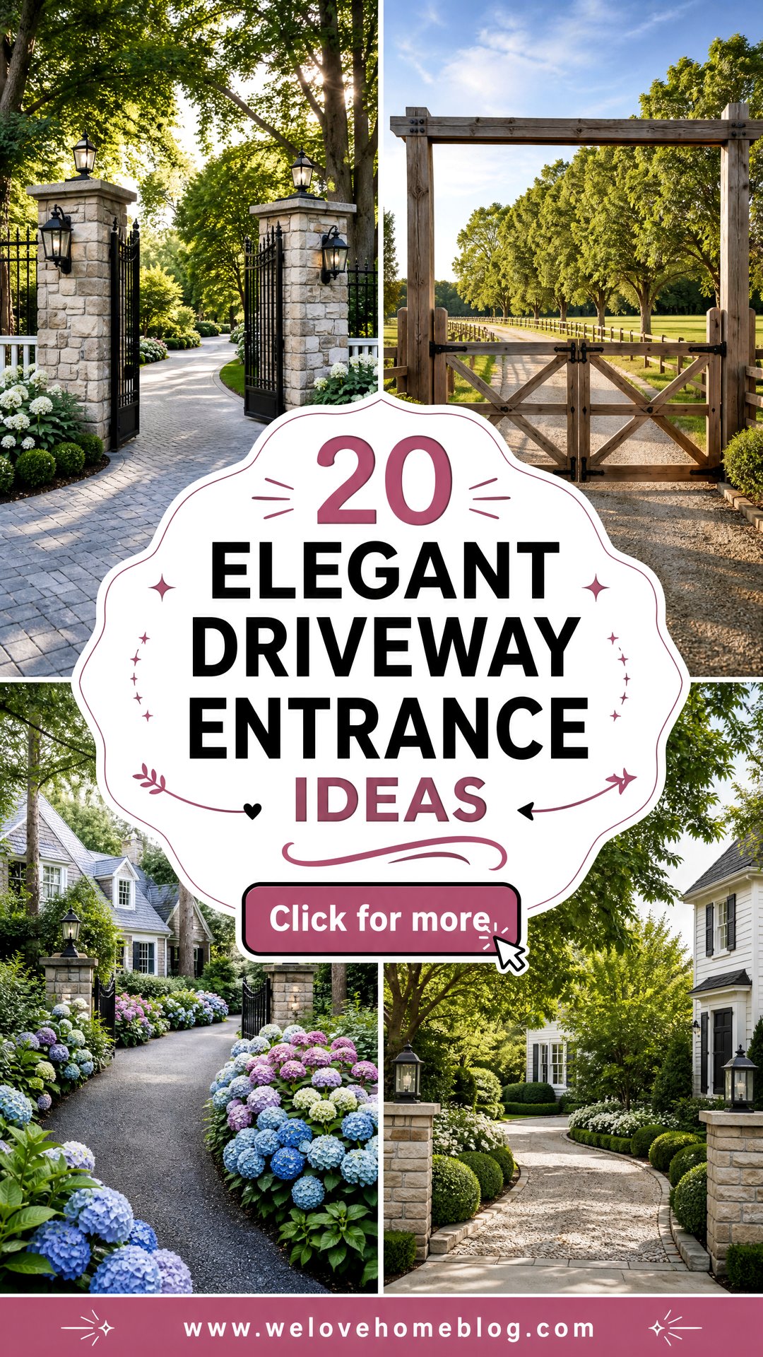 20 Elegant Driveway Entrance Ideas for Timeless Curb Appeal - 20 Elegant Driveway Entrance Ideas for Timeless Curb Appeal