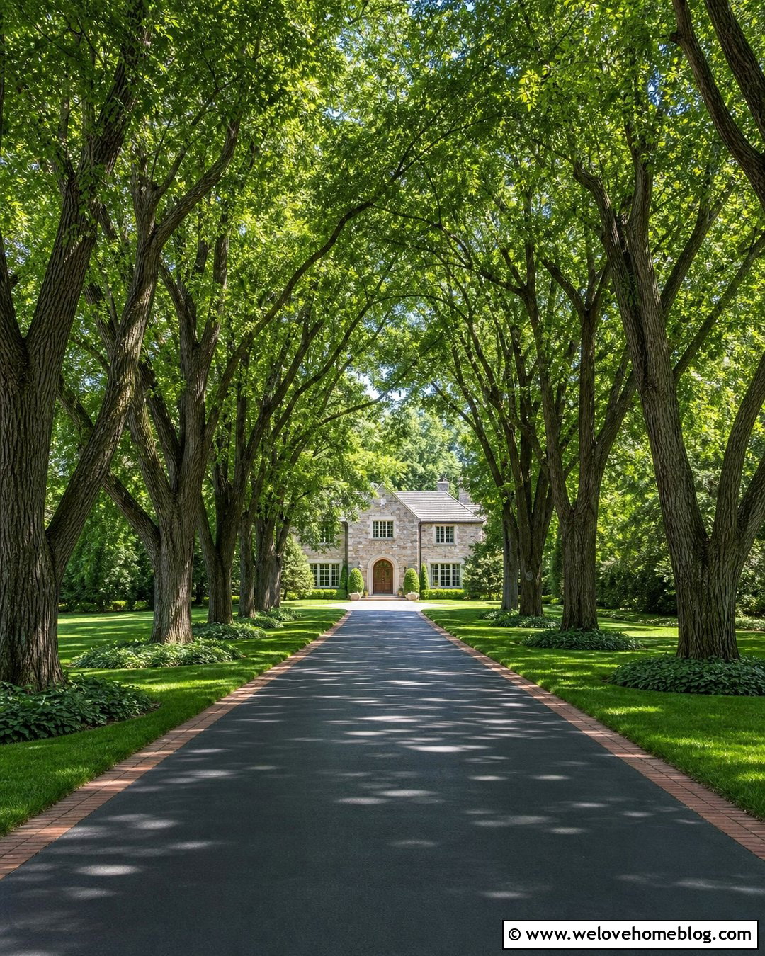 Elm Tree Canopy Driveway - 25 trees lining driveway ideas