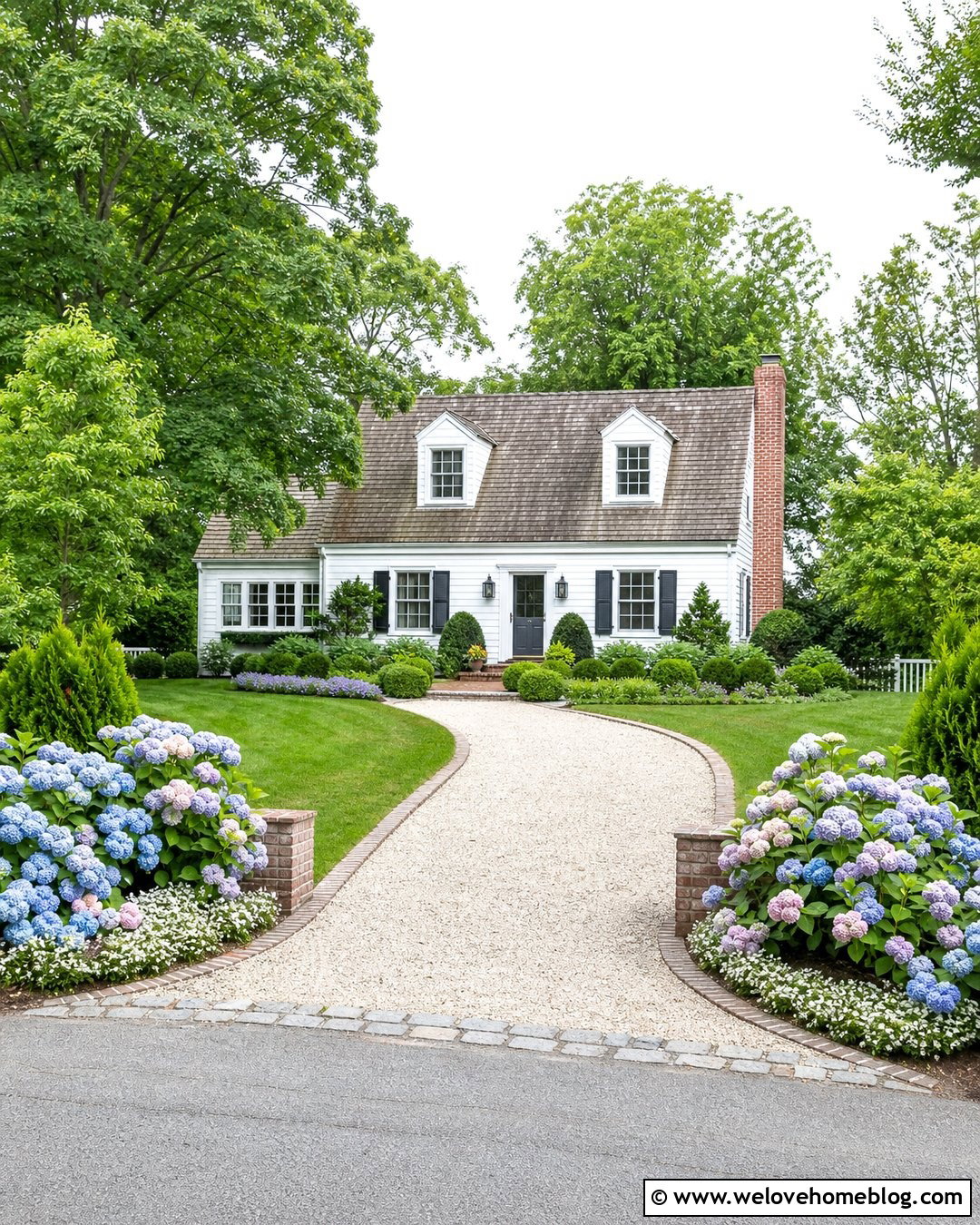 End Of Driveway Hydrangea Landscaping - 20 end of driveway landscaping curb appeal ideas