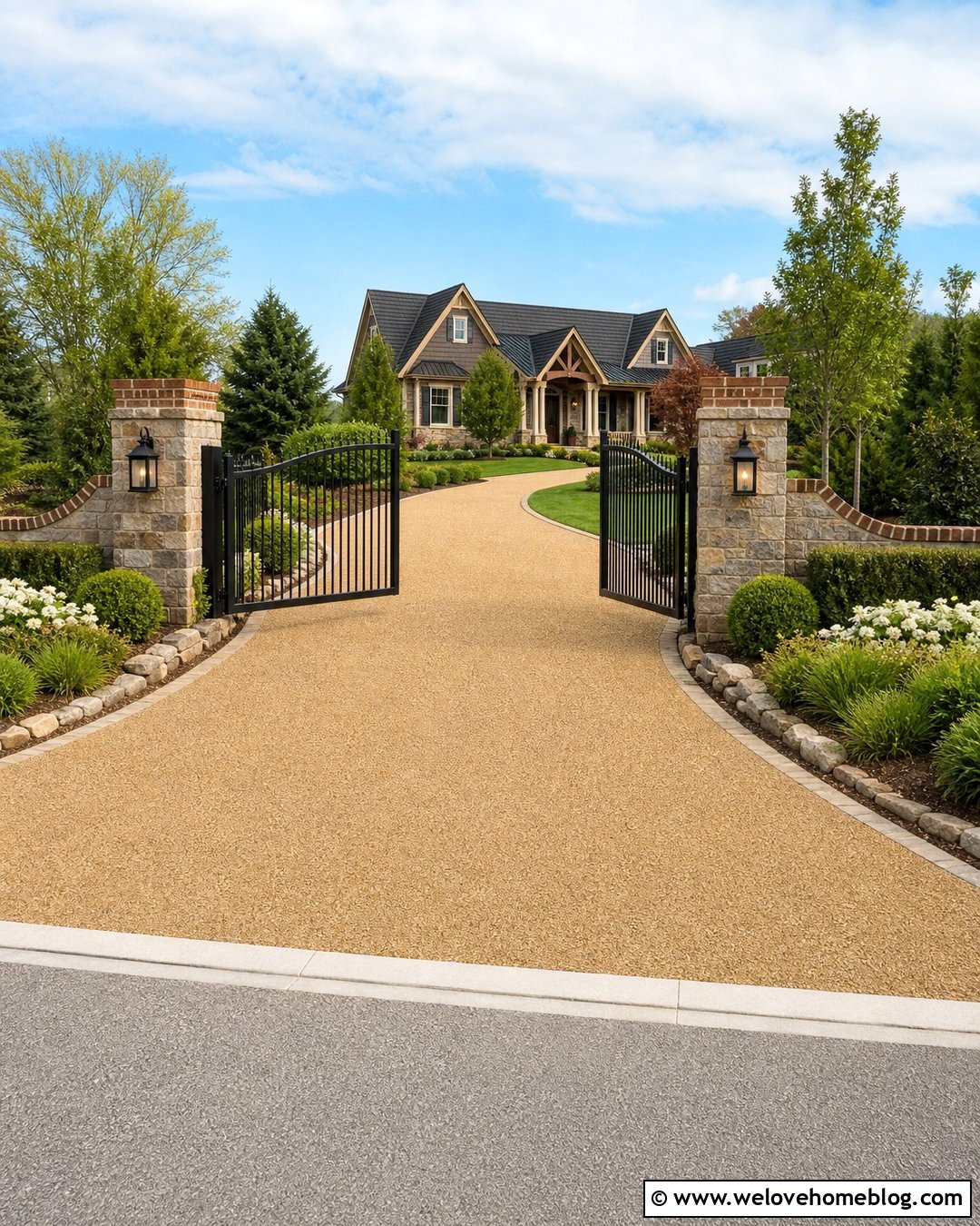 End Of Driveway Landscaping With A Gate - 20 landscape end of driveway ideas