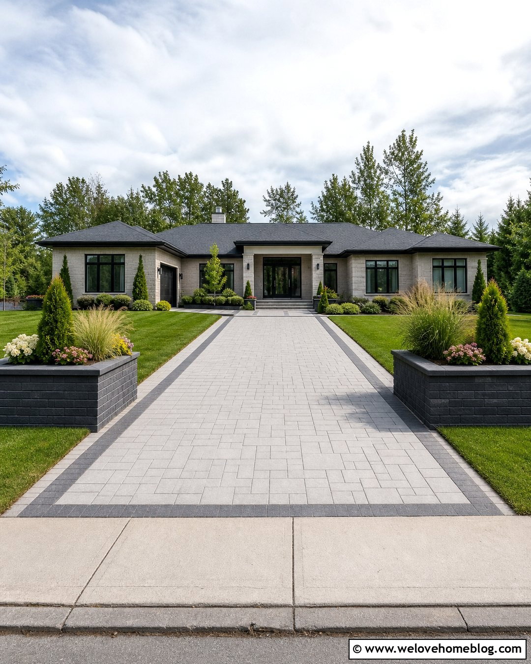 End Of Driveway Raised Planter Beds - 20 end of driveway landscaping curb appeal ideas