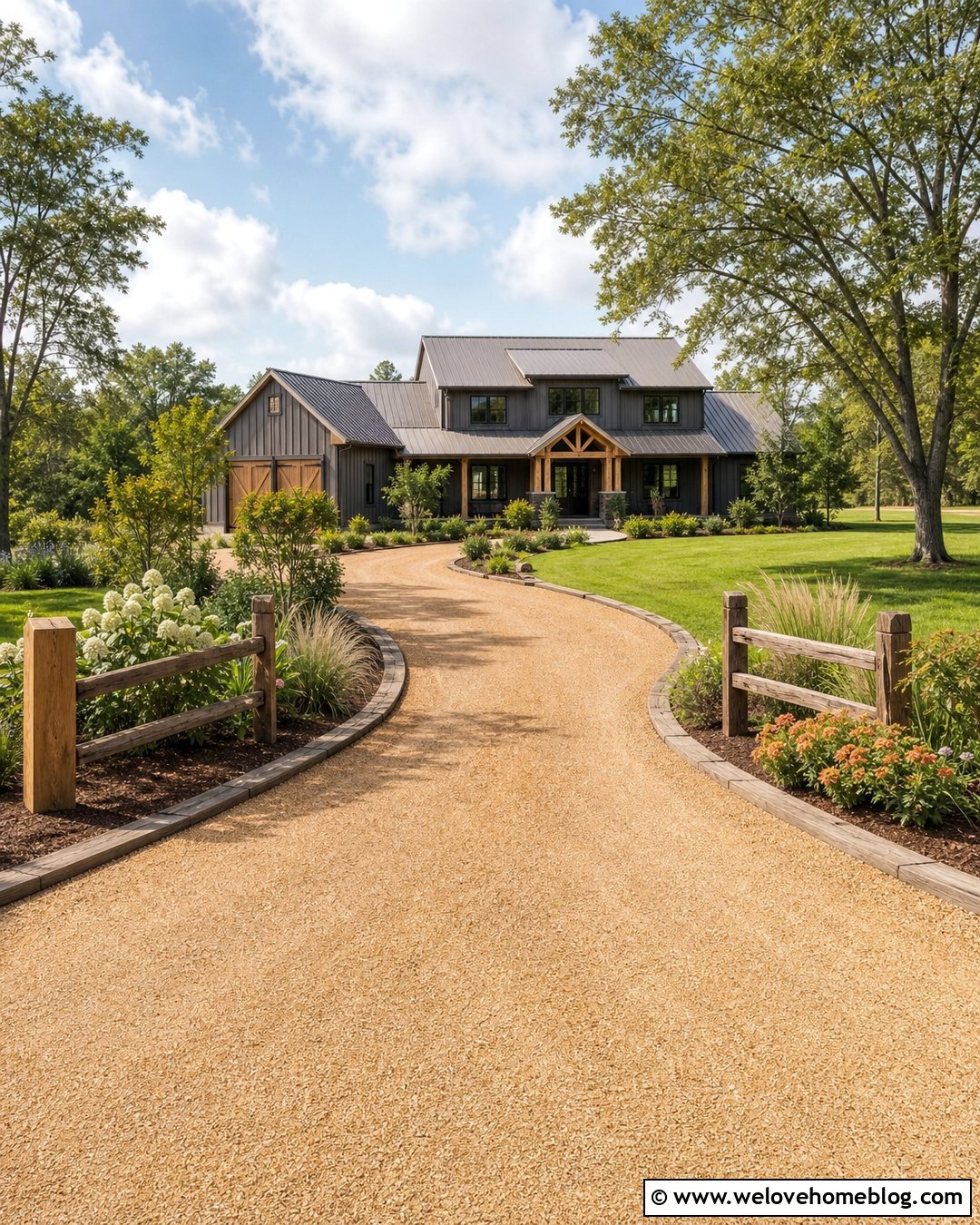 End Of Driveway Split Rail Fence Landscaping - 20 end of driveway landscaping curb appeal ideas