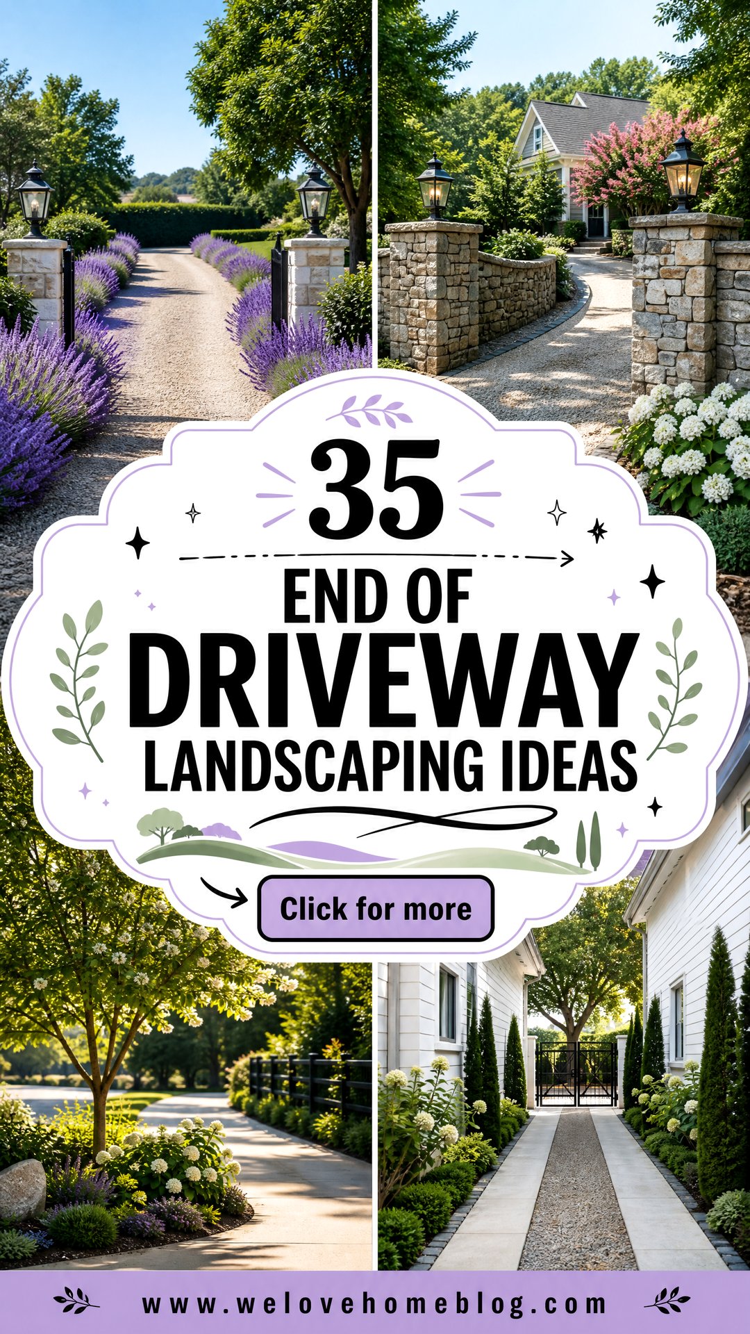 35 End of Driveway Landscaping Ideas for Striking Curb Appeal - 35 End of Driveway Landscaping Ideas for Striking Curb Appeal