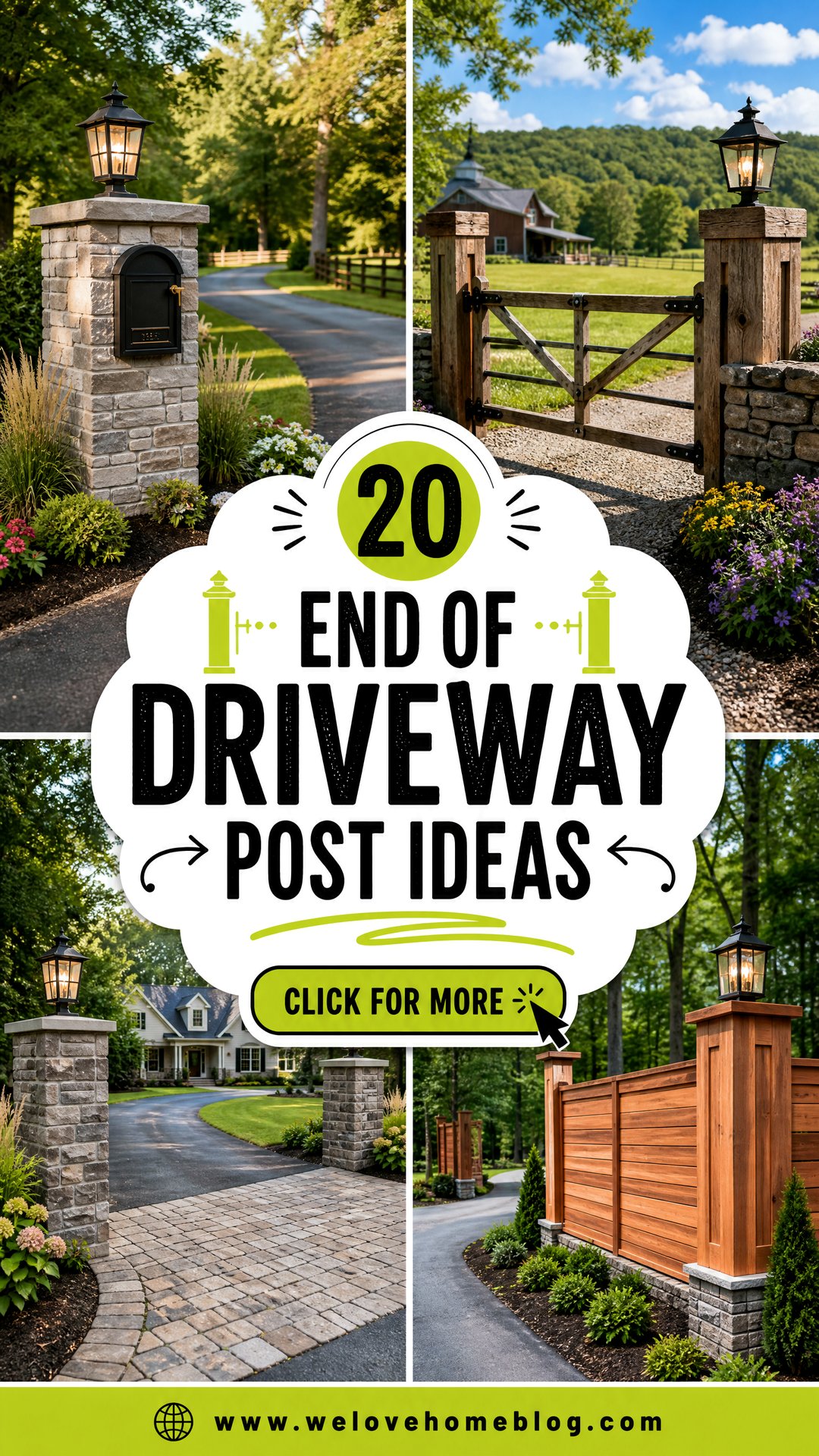 20 End of Driveway Post Ideas That Add Charming Curb Appeal - 20 End of Driveway Post Ideas That Add Charming Curb Appeal