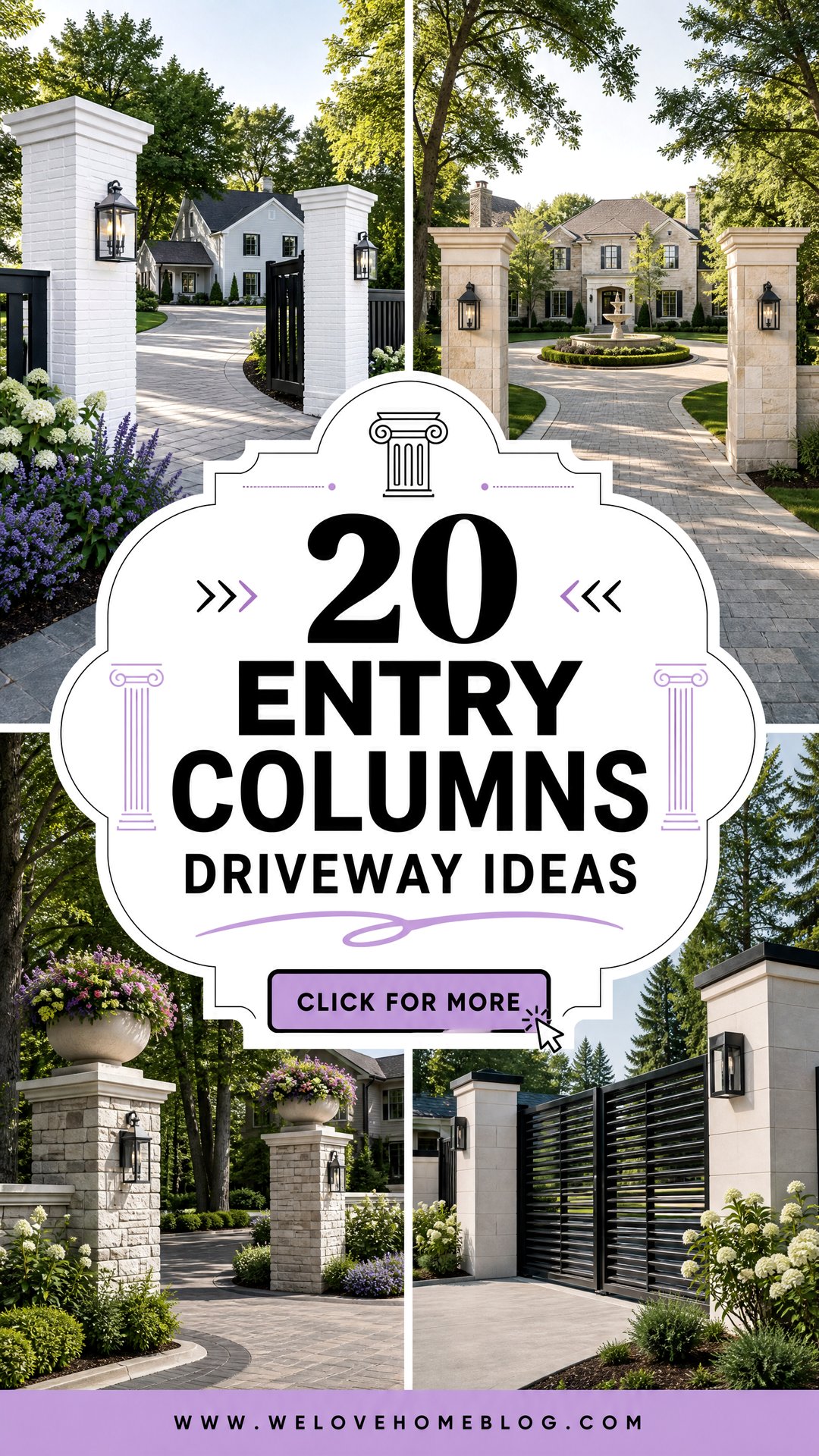 20 Entry Columns Driveway Ideas for an Impressive Welcome - 20 Entry Columns Driveway Ideas for an Impressive Welcome