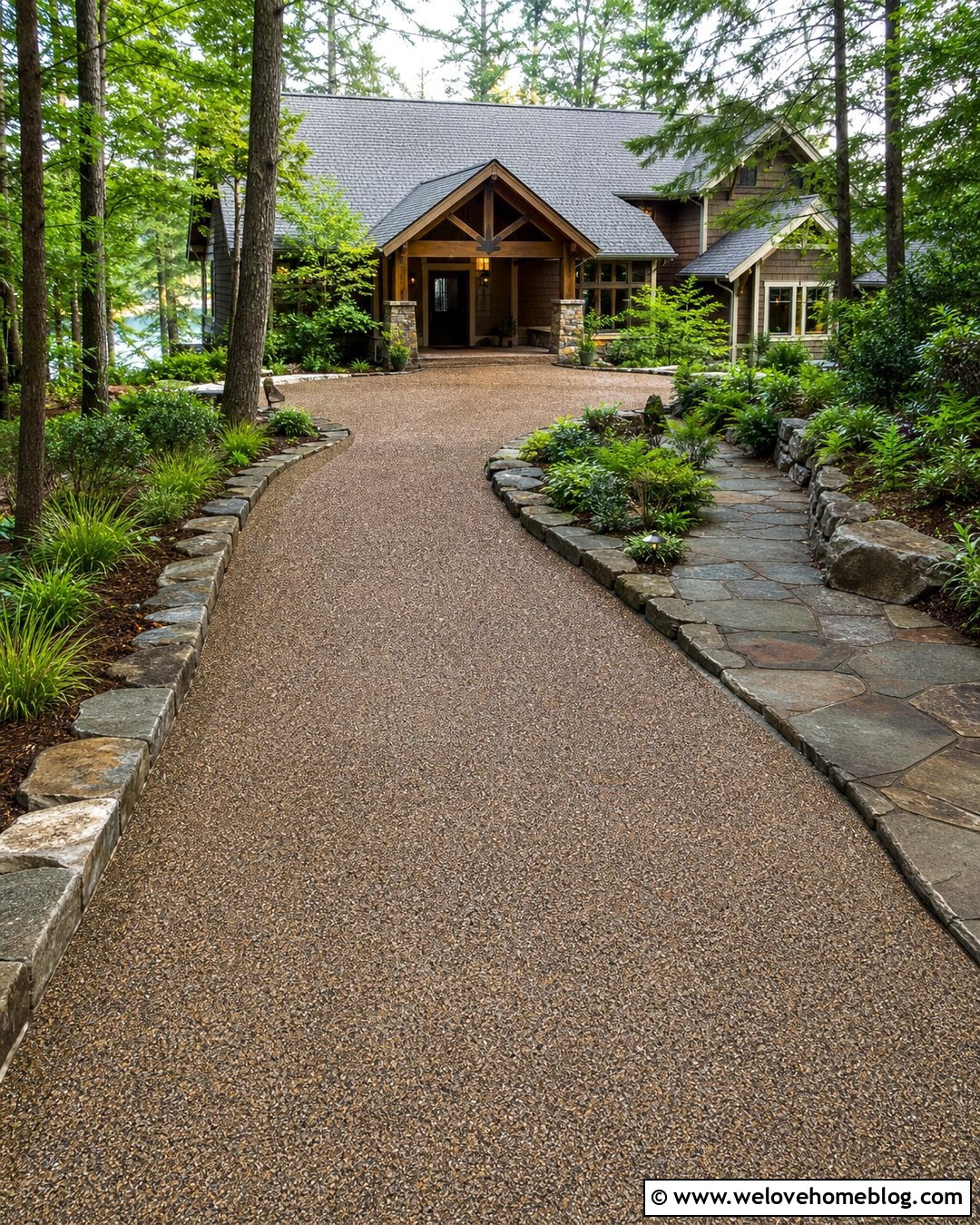 Epoxy Driveway With Aggregate Texture - 20 Epoxy Driveway Ideas