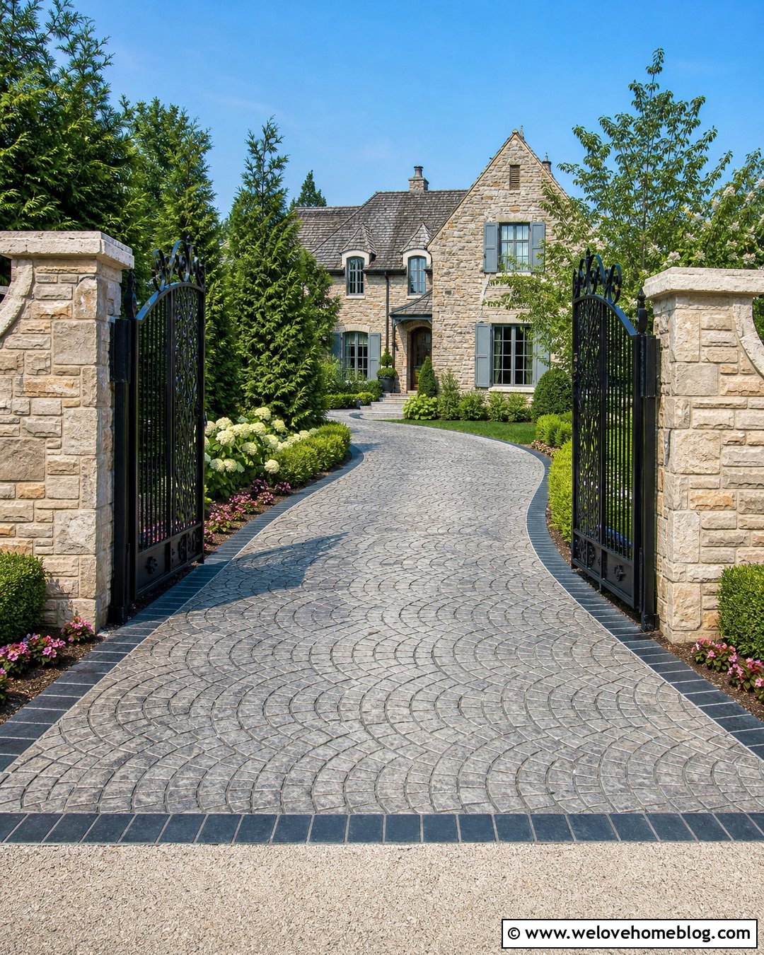 European Fan Concrete Mold Driveway - 20 concrete mold driveway ideas