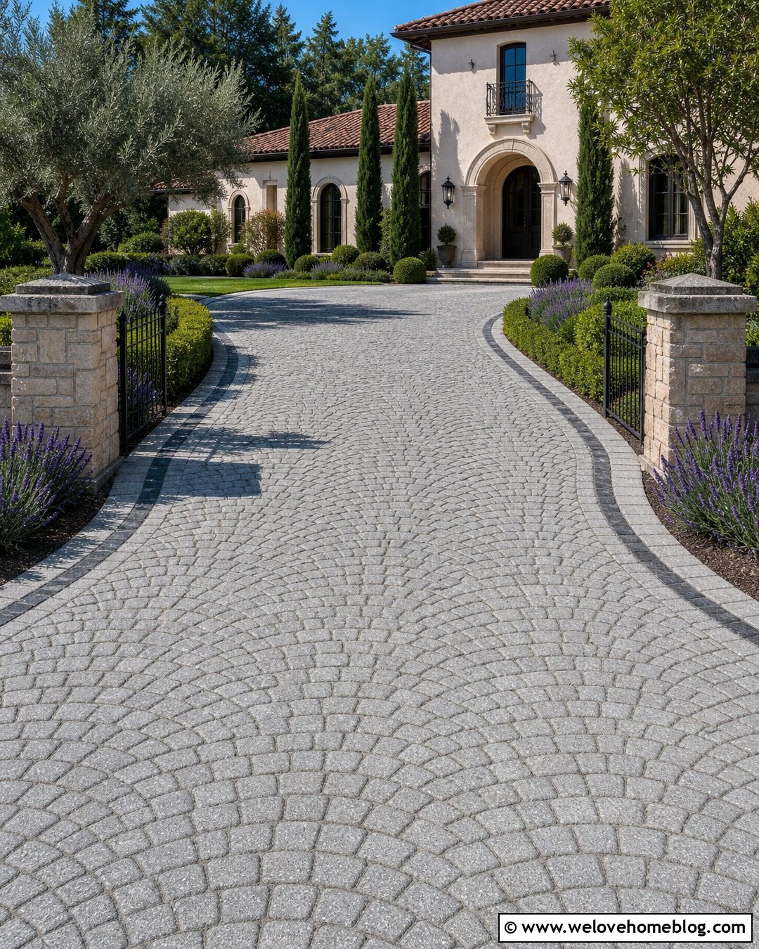 European Fan Driveway Paver Pattern - 20 Driveway Paver Patterns Ideas