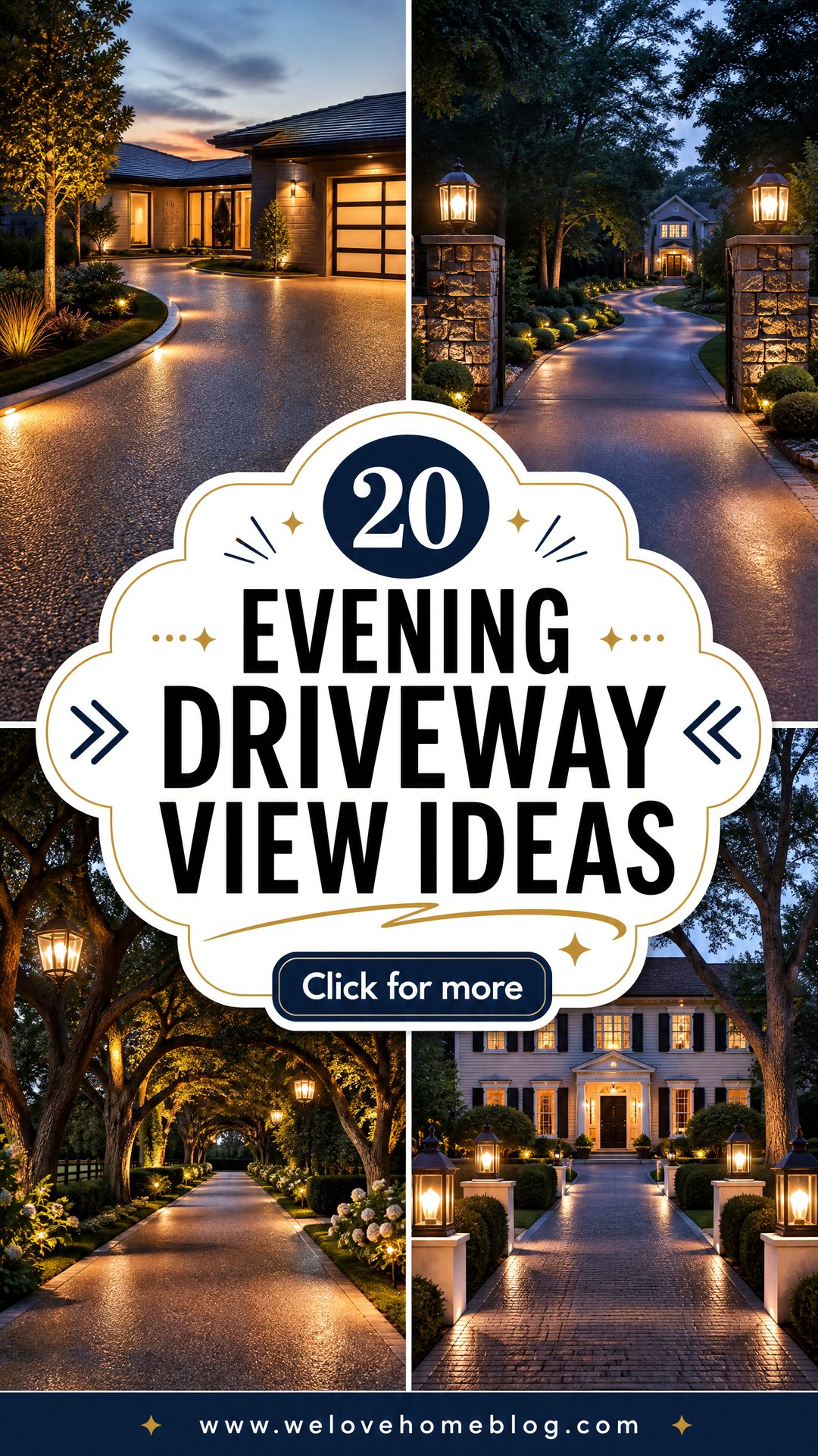 20 Evening Driveway View Ideas for Warm Inviting Curb Appeal - 20 Evening Driveway View Ideas for Warm, Inviting Curb Appeal